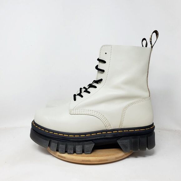 Dr Martens Audrick Quad Boots Women 12 Platform Cobblestone Grey Chunky Lug Boot - Picture 6 of 16